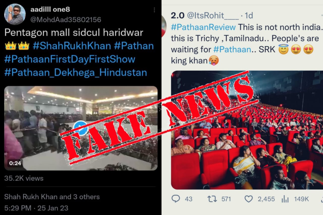 Desperate 'SRKians' Are Sharing Old, Unrelated Visuals To Claim Houseful Shows Of Pathaan